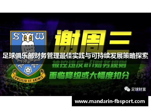 足球俱乐部财务管理最佳实践与可持续发展策略探索 足球俱乐部财务管理最佳实践与可持续发展策略探索
